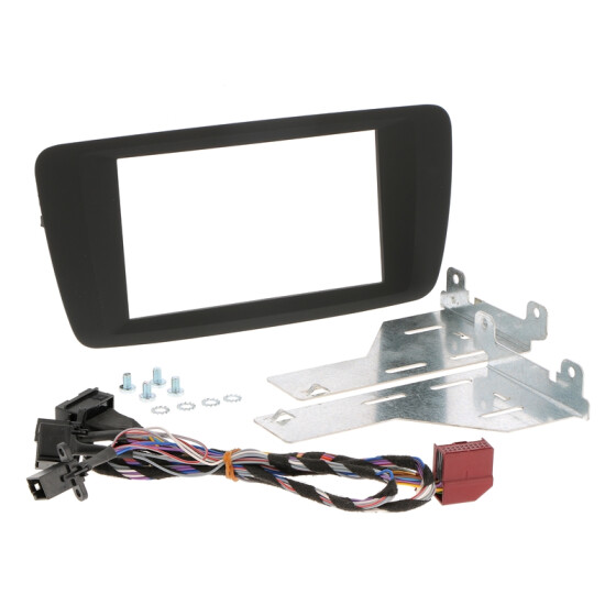 Radioblende SEAT Ibiza ab 2014 2DIN schwarz Soft Touch Installer Kit