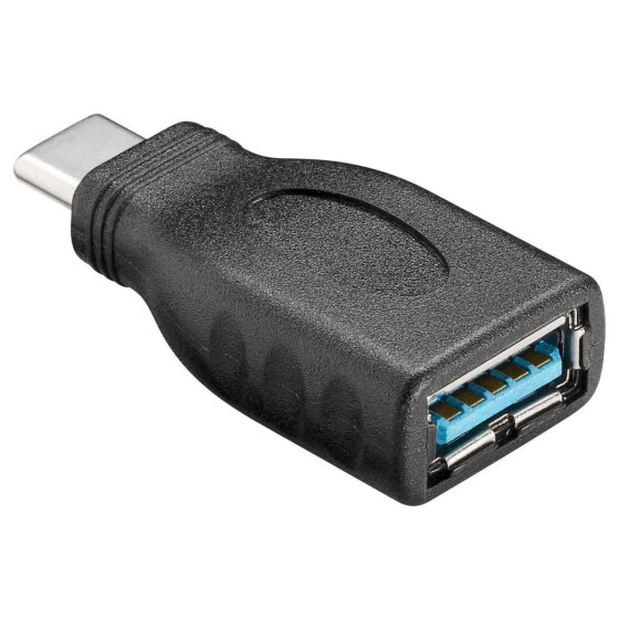 USB-C / USB-A OTG Super Speed Adapter für den Anschluss von Ladekabeln 3.0, schwarz