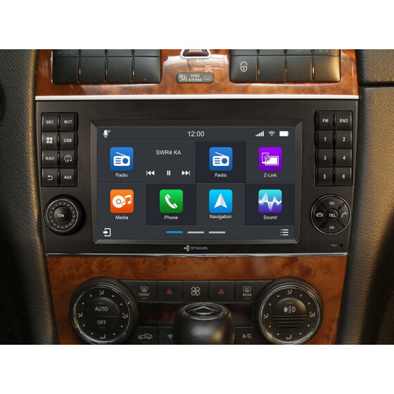 Dynavin Navisystem  7 Zoll (17,78cm)  Autoradio für Mercedes CLK mit 4 x 100W Class-D Verstärker, 7 Zoll Display (hochauflösend), Inkl. Head-up-Display, Apple CarPlay und Android Auto