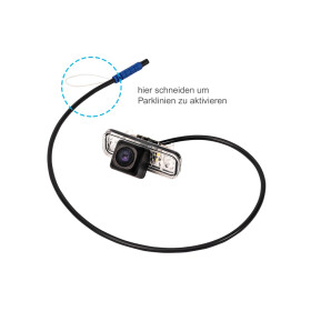 Kennzeichenleuchten-Kamera, Rückfahrfunktion 170° mit abschaltbaren Linien, weißes Licht
