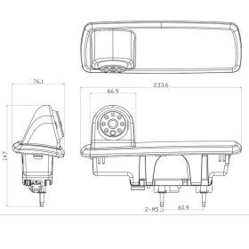 Rückfahrsystem 5 Zoll (12,5 cm) für Renault Trafic/ Opel Vivaro/ Nissan Primastar ab 2014