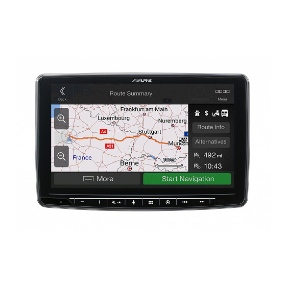 Alpine INE-F904DC Navigationssystem mit 9-Zoll Touchscreen LKW- und Reisemobilprofile, DAB+, HDMI, Apple CarPlay und Android Auto