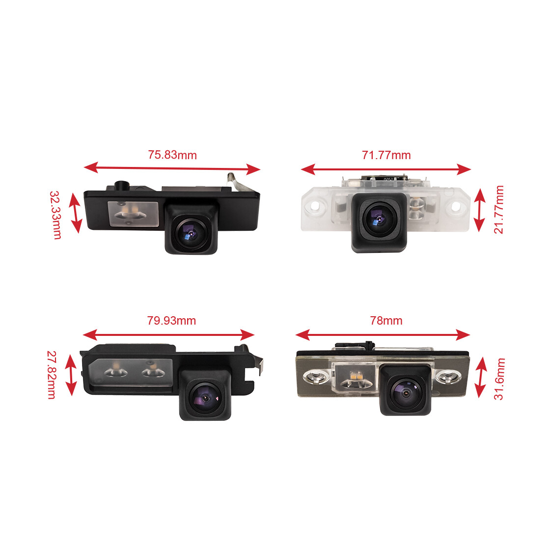 Kennzeichenleuchten-Kamera, Rückfahrfunktion 170° mit einschaltbaren ,  89,00 €