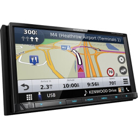 Kenwood Digital Media Navitainer 2DIN DNX7190DABS mit 17,7 cm WVGA-Monitor, Apple CarPlay, AndroidAuto & Digitalradio