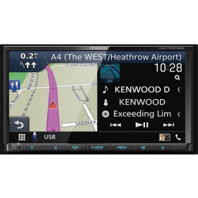 Kenwood Digital Media Navitainer 2DIN DNX7190DABS mit 17,7 cm WVGA-Monitor, Apple CarPlay, AndroidAuto & Digitalradio