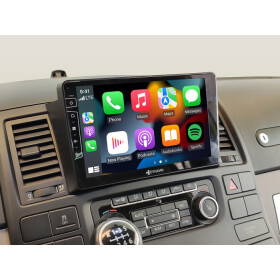 Dynavin Android Autoradio für VW T5 Multivan / T5 California mit 4 x 100W Class-D Verstärker, 9 Zoll Display (hochauflösend), Inkl. Head-up-Display, Apple CarPlay und Android Auto