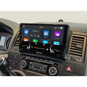 Dynavin Android Autoradio für VW T5 Multivan / T5 California mit 4 x 100W Class-D Verstärker, 9 Zoll Display (hochauflösend), Inkl. Head-up-Display, Apple CarPlay und Android Auto