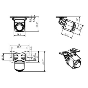 Rückfahrkamera/Frontkamera AHD Unterbau/Anbau 230°